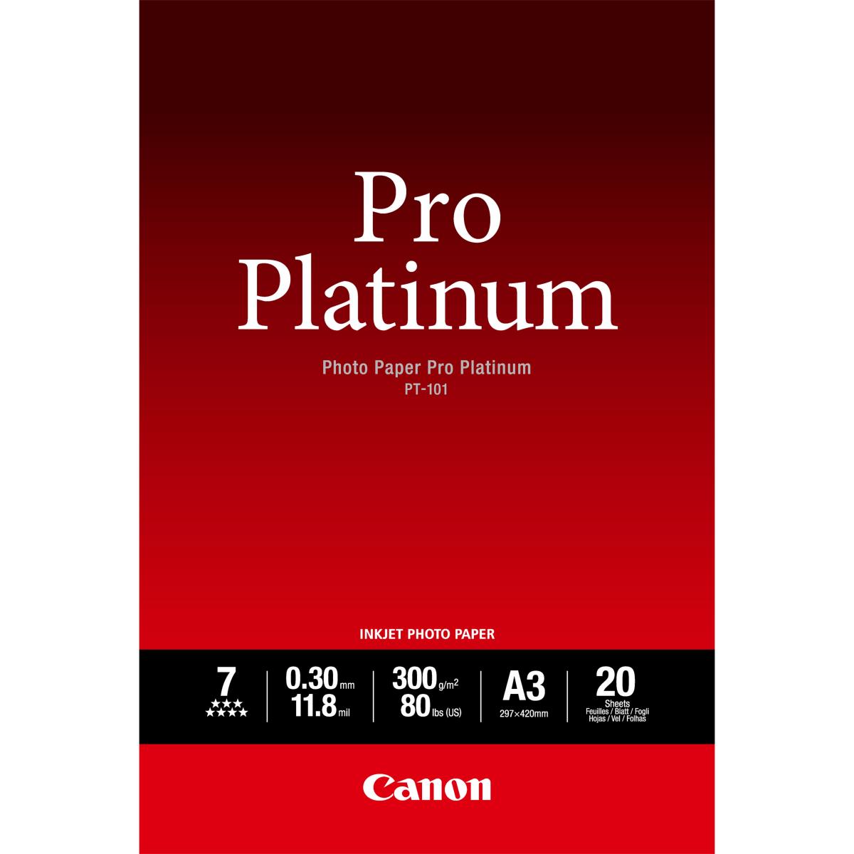 Photo Paper Pro Platinum Pt-101 A3 20sh (2768b017)