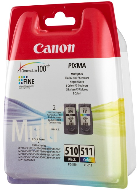 Ink Cartridge - Pg-510 / Cl-511 Black And Colour Multipack Blister