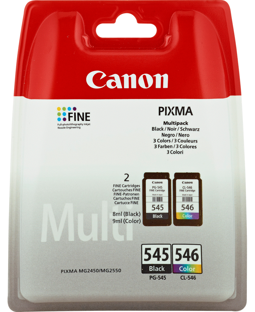 Ink Cartridge - Pg-545/cl-546 Fine Multipack Sec Value Pack Black & Colour Cartridges
