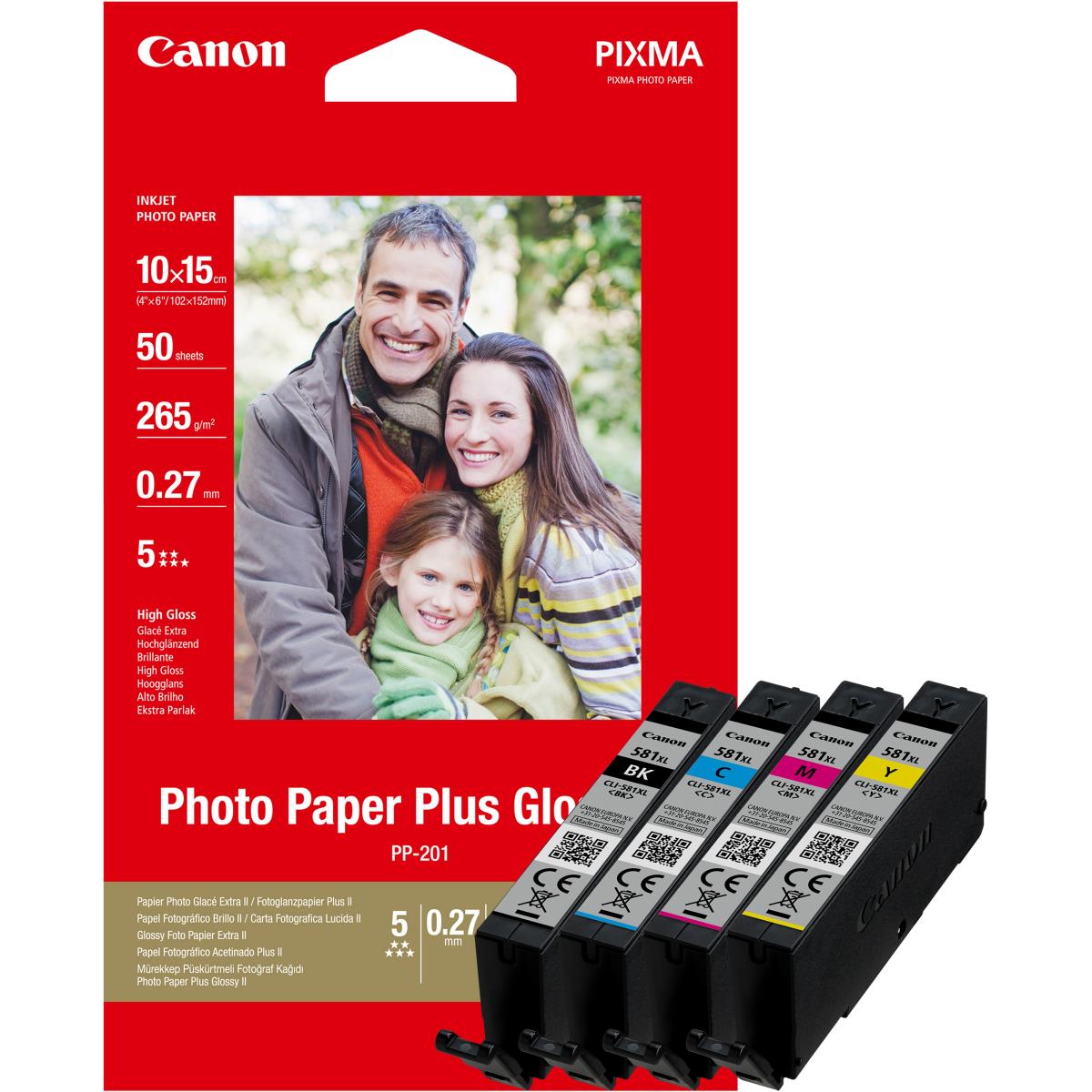 Ink Cartridge - Cli-581xl - High Capacity 8.3ml - W/o Sec Photo Value Pack Blistered