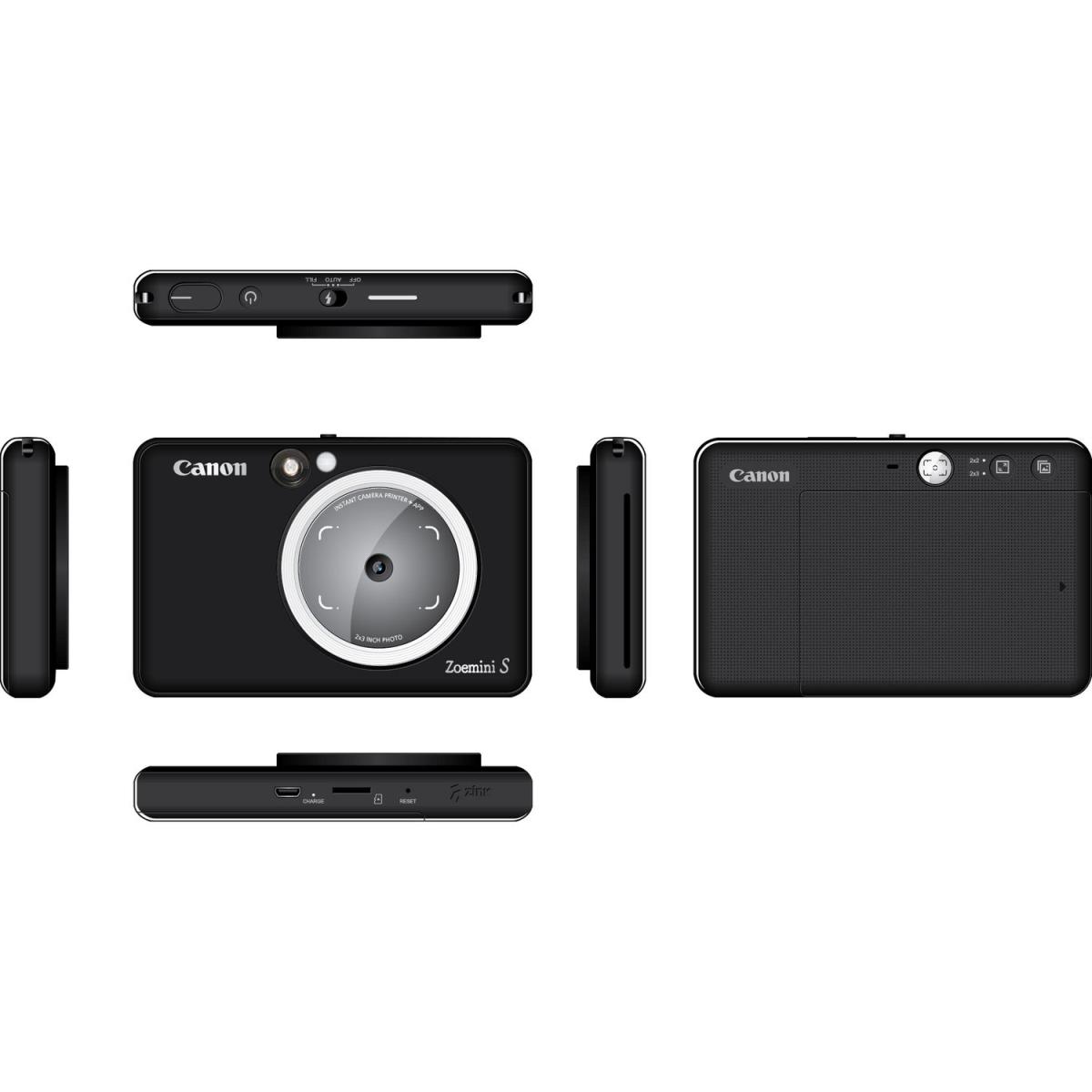 Instant Camera - Zoemini S - 8mpix - Zink Printing Technology - 314x600dpi - Bluetooth 4.0 - Nfc - Black