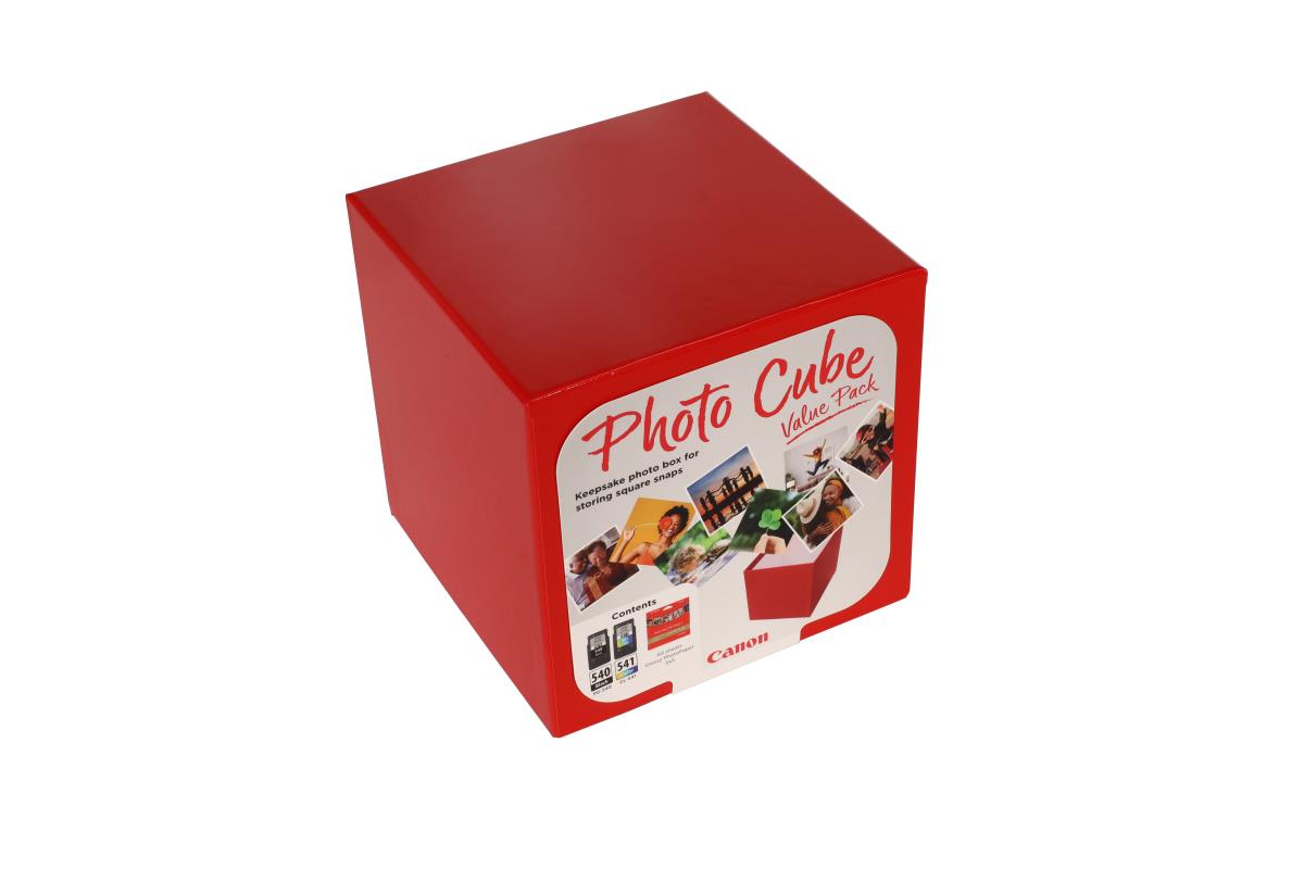 Pg-540/cl-541 Photo Cube Value Pack 5x5 Phot Paper(pp-201 40sheets) + Black Colour Cartridges
