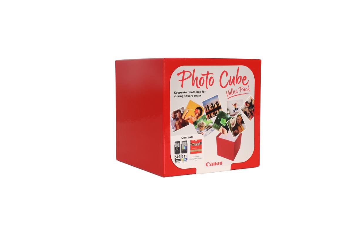 Pg-540/cl-541 Photo Cube Value Pack 5x5 Phot Paper(pp-201 40sheets) + Black Colour Cartridges