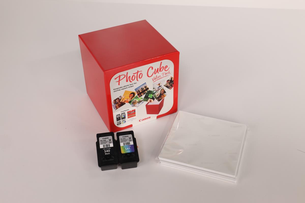 Pg-540/cl-541 Photo Cube Value Pack 5x5 Phot Paper(pp-201 40sheets) + Black Colour Cartridges
