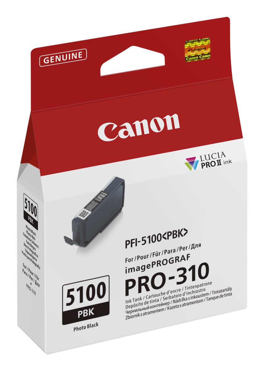 Ink Tank - Pfi-5100pbk - Standard Capacity - 14.4ml - Photo Black