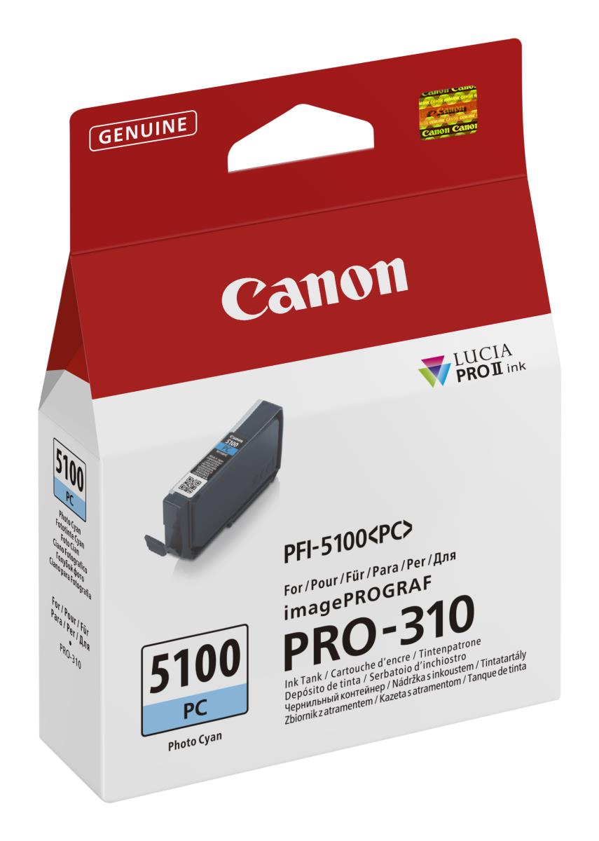 Ink Tank - Pfi-5100pc - Standard Capacity - 14.4ml - Photo Cyan