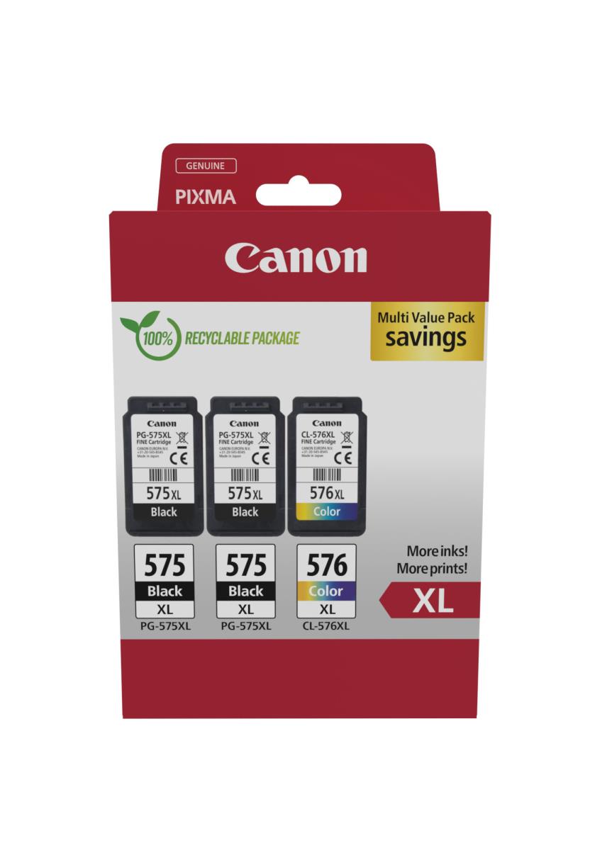 Ink Cartridge - Pg-575xlx2/cl-576xl - High Capacity 15ml - 400 Pages - Black - Multipack - 3-pack