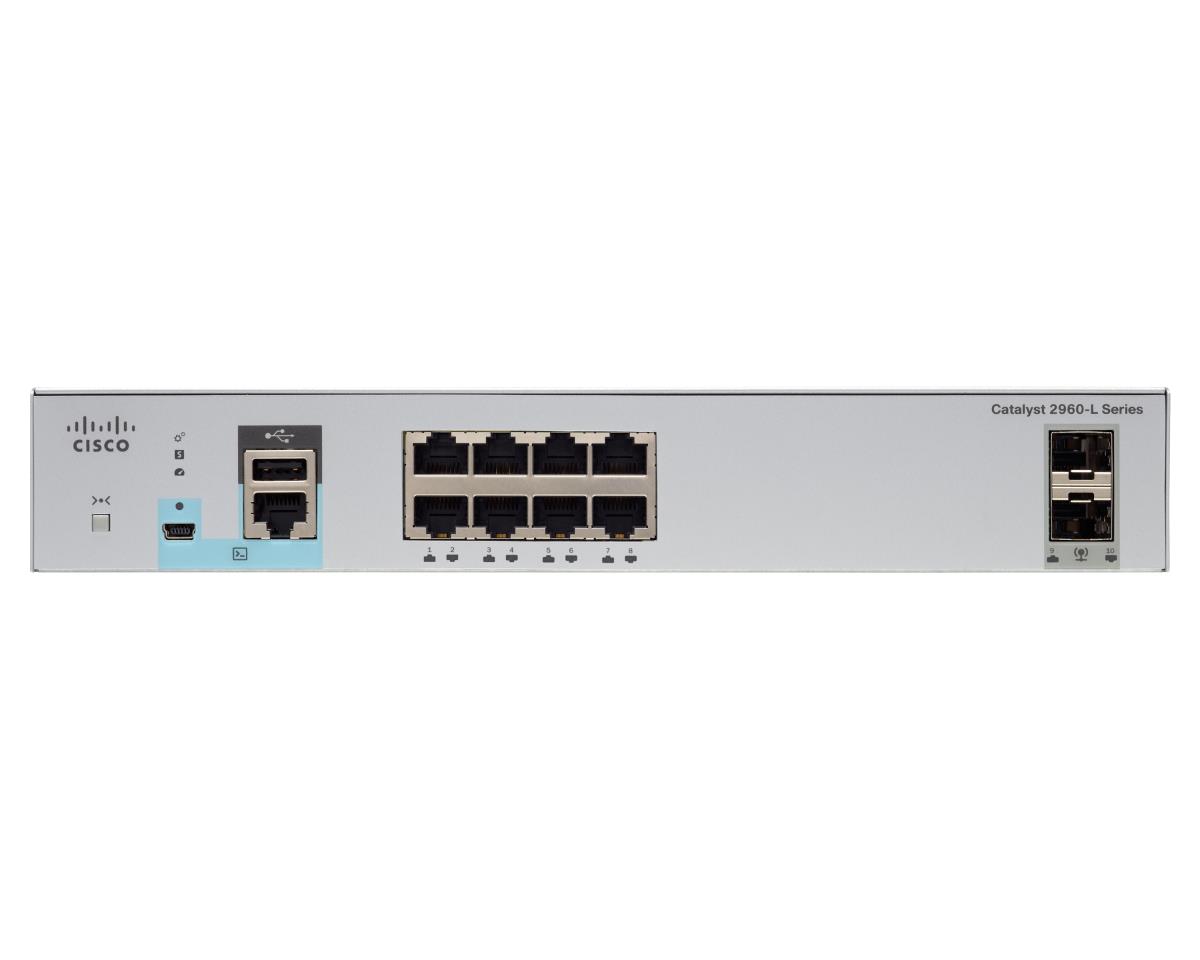 Catalyst 2960l-8ts-ll - Switch - Managed - 8 X 10/100/1000 + 2 X Gigabit Sfp (uplink)