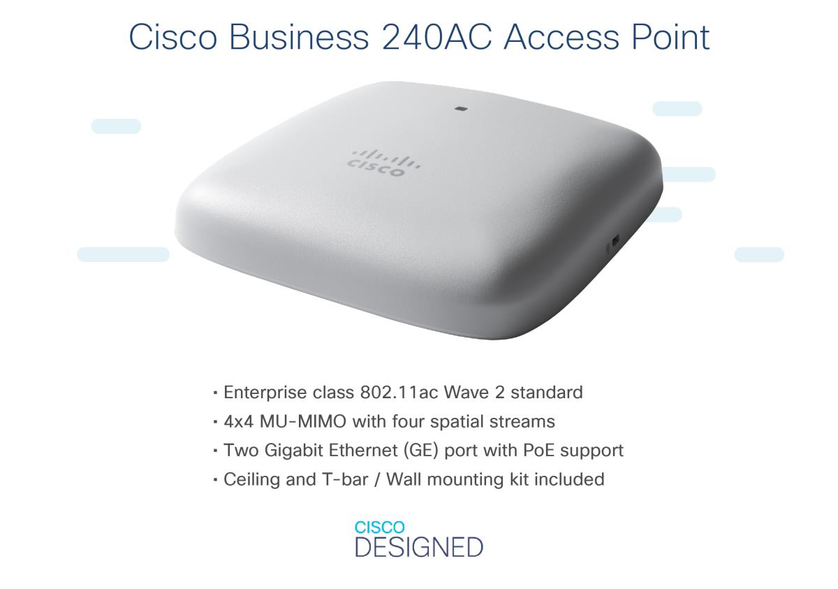 Cbw240ac 802.11ac 4x4 Wave 2 Access Point Ceiling Mount - 3p