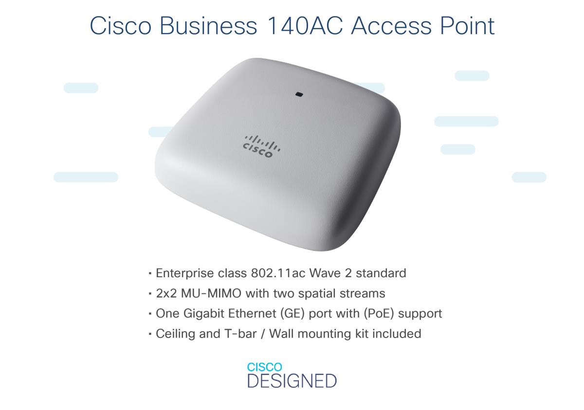 Cbw140ac 802.11ac 2x2 Wave 2 Access Point Ceiling Mount - 5p