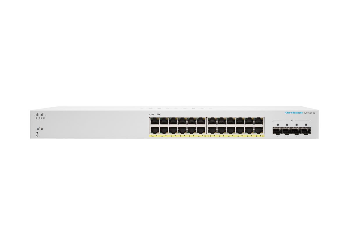 Smart Switch - Cbs220 24-port Ge Full Poe 4x1g Sfp
