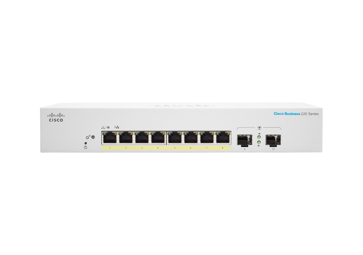 Smart Switch - Cbs220 8-port Ge Poe Ext Ps 2x1g Sfp