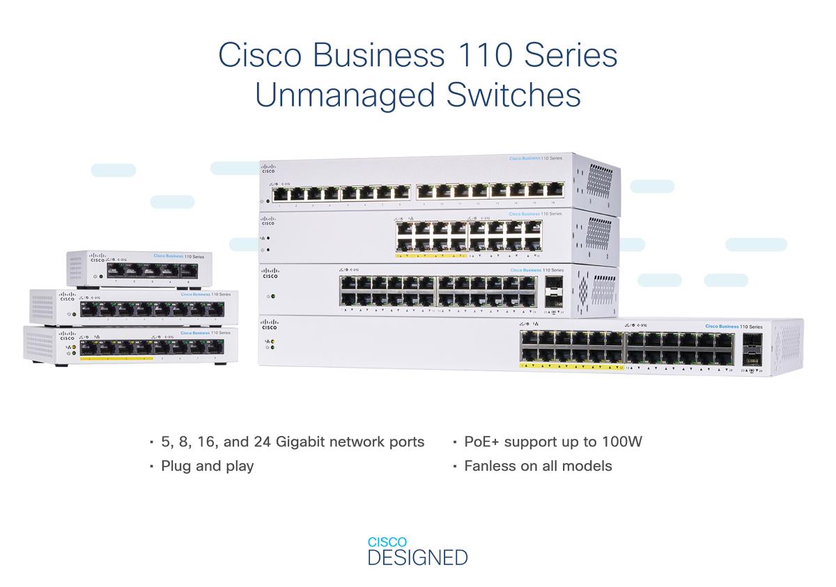 Cbs110 Unmanaged Switches 24-port Ge 2x1g Sfp Shared