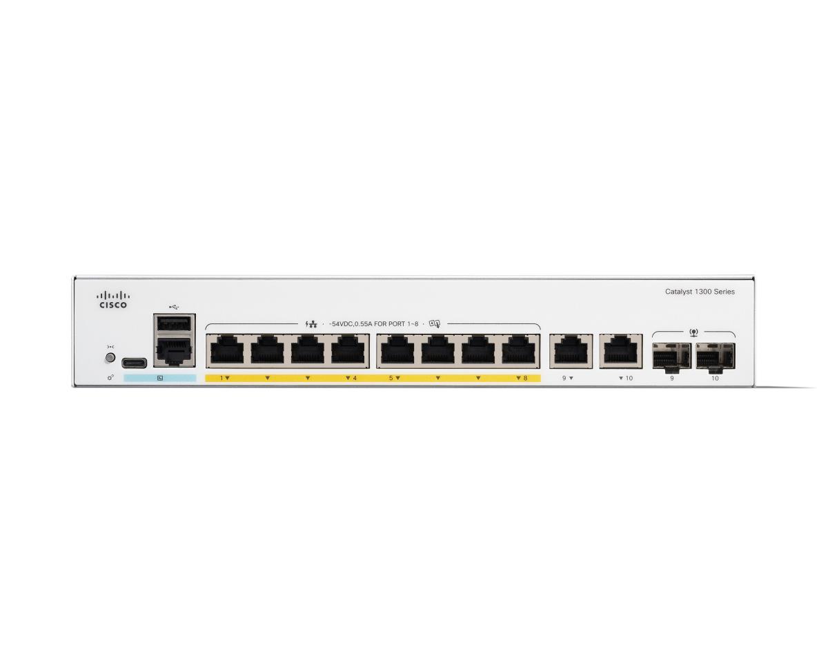Catalyst 1300 8-port Ge Full Poe 2x1g Combo