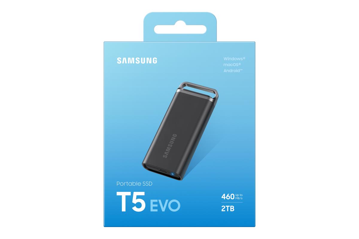 Portable SSD - T5 Evo USB 3.2 Gen 1 - 2TB - Black