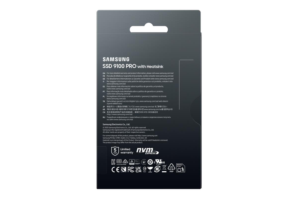 SSD - 9100 Pro M.2 - 2 TB - Pci-e 5.0 With Heatsink