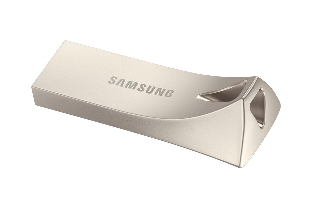 256GB BAR PLUS USB DRIVE CHAMPAGNE SILVER METALLIC CHASSIS USB3.1 UP TO 300MB/S 5 YEARS WARRANTY
