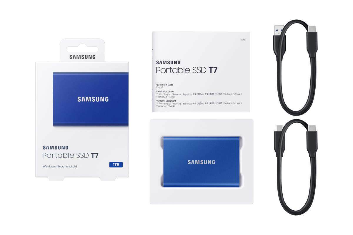 Portable SSD - T7 - USB 3.2 - 1TB - Blue