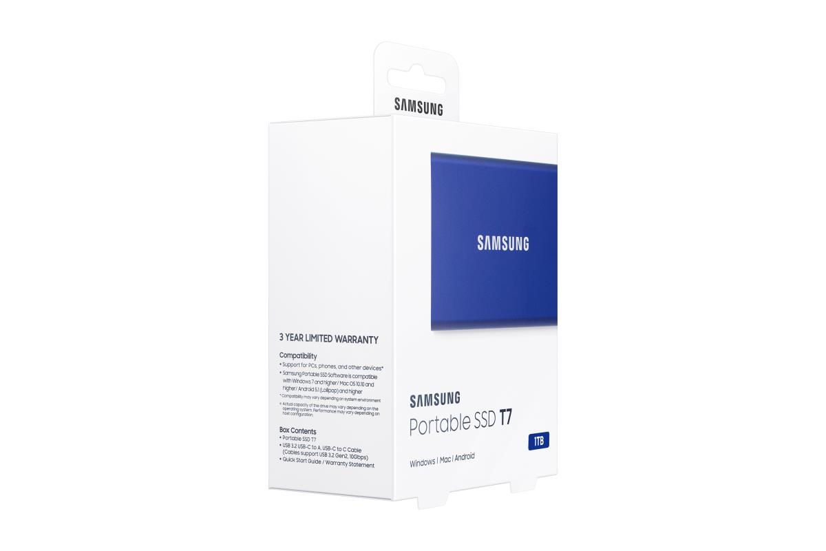 Portable SSD - T7 - USB 3.2 - 1TB - Blue