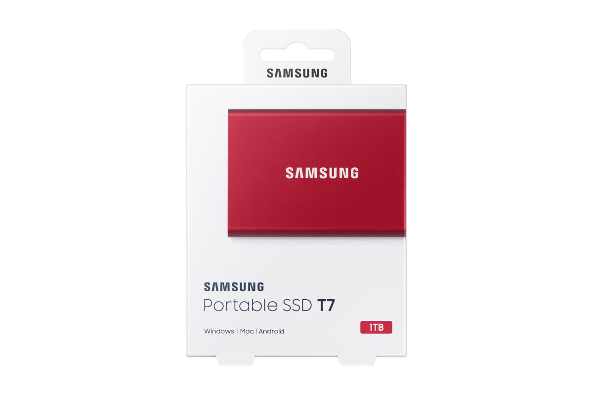 Portable SSD - T7 - USB 3.2 - 1TB - Red