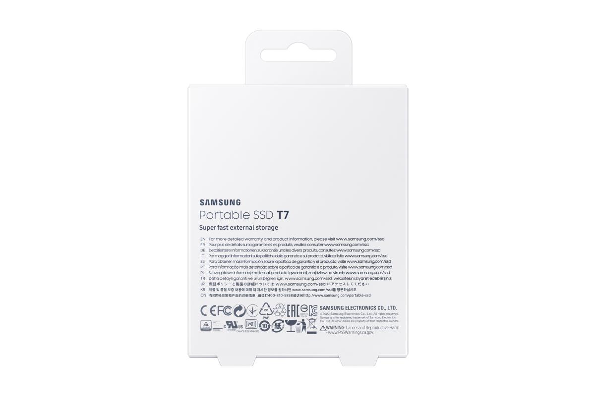 Portable SSD - T7 - USB 3.2 - 500GB - Grey