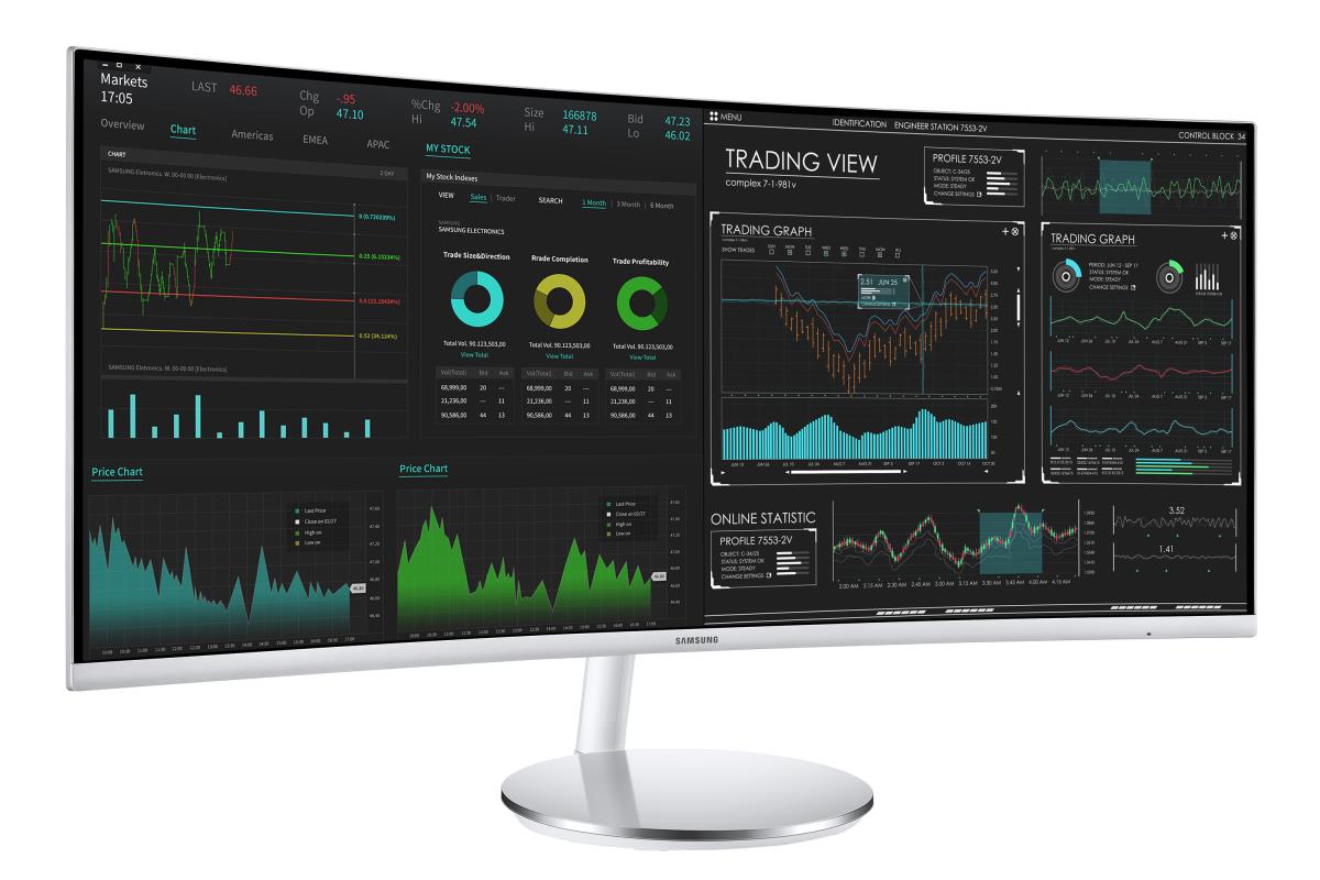 Curved Monitor - C34j791wtr - 34in - 3440x1440 - 2x Thunderbolt 3, Hdmi