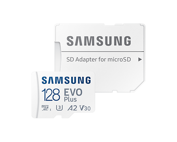 Micro Sd - Evo Plus - 128GB - Flash Card U3, V30, A2 White
