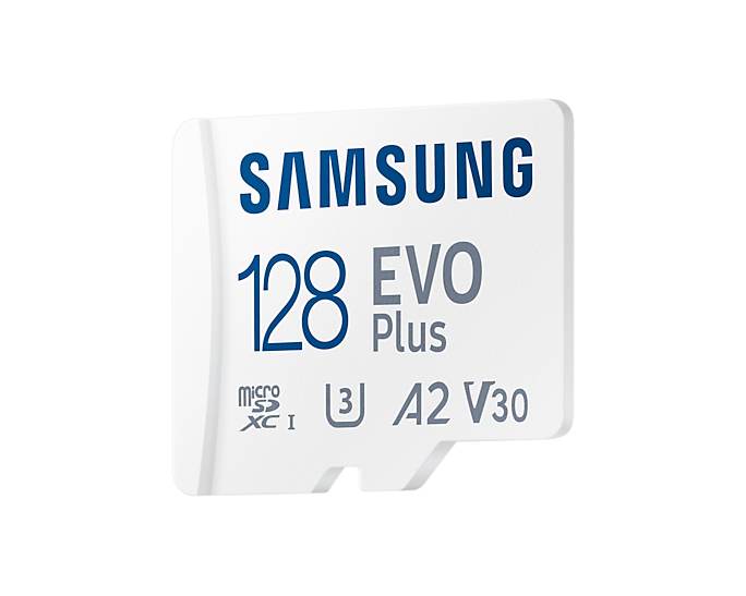 Micro Sd - Evo Plus - 128GB - Flash Card U3, V30, A2 White