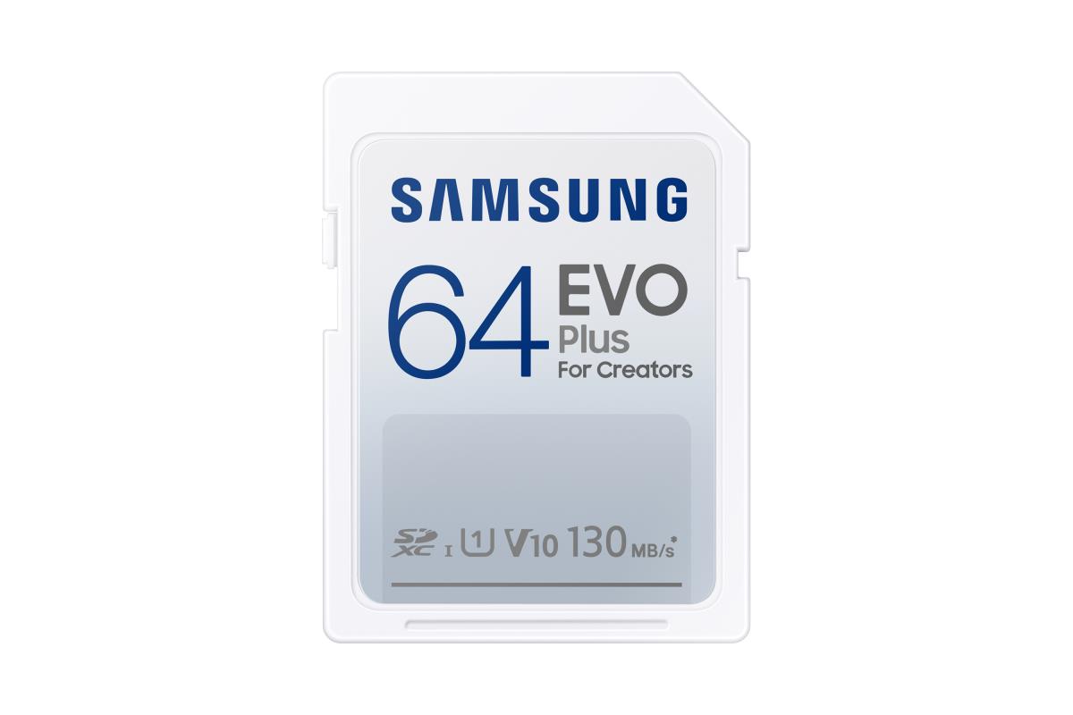 Sd Evo Plus - 64GB - Flash Card - U3, V30 , 130mb/s - White