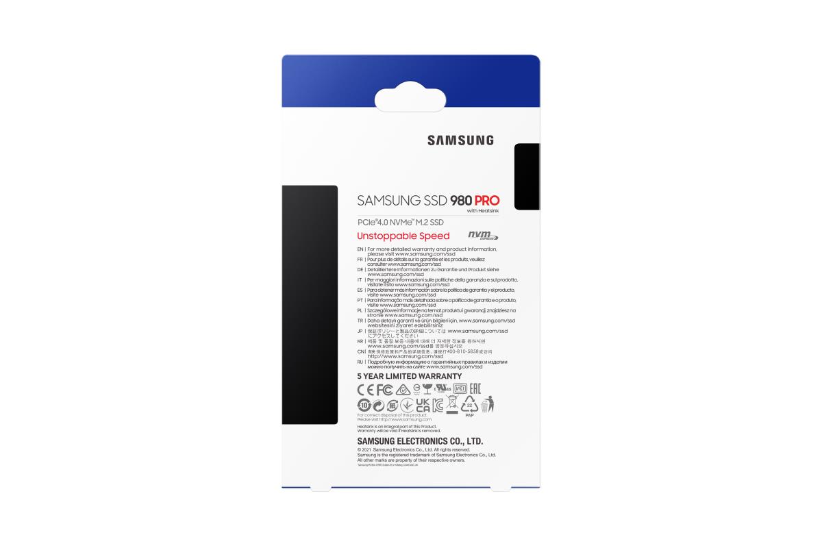 SSD - 980 Pro - 2TB - M2 Nvme Pci-e + Heatsink