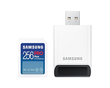 Sd Pro Plus - 256GB - Flash Card - Reader Full  - U3, V30 , 180mb/s - White