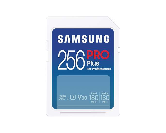Sd Pro Plus - 256GB - Flash Card - Reader Full  - U3, V30 , 180mb/s - White