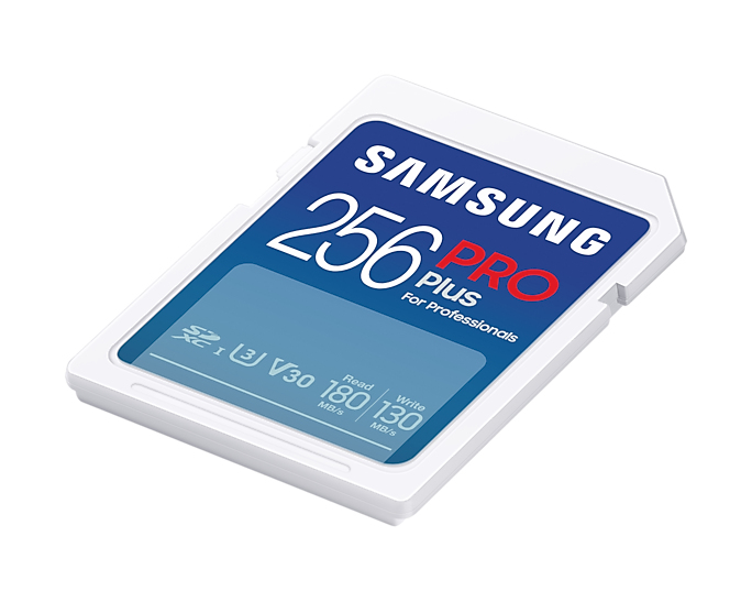 Sd Pro Plus - 256GB - Flash Card - Reader Full  - U3, V30 , 180mb/s - White
