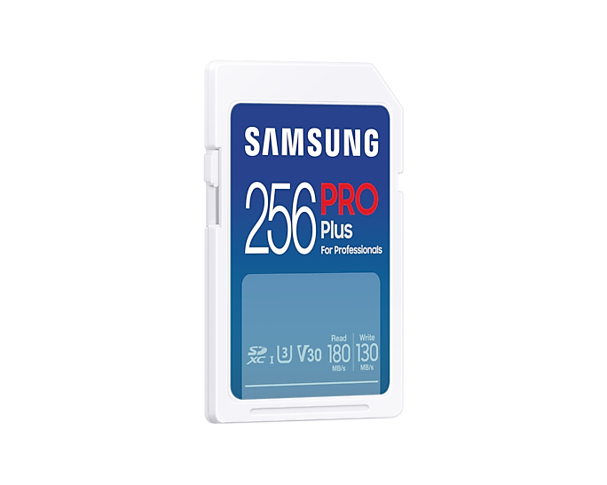 Sd Pro Plus - 256GB - Flash Card - Reader Full  - U3, V30 , 180mb/s - White
