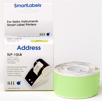 Label Green Slp-1glb 28x89mm 130 Lab/roll 2 Roll/box