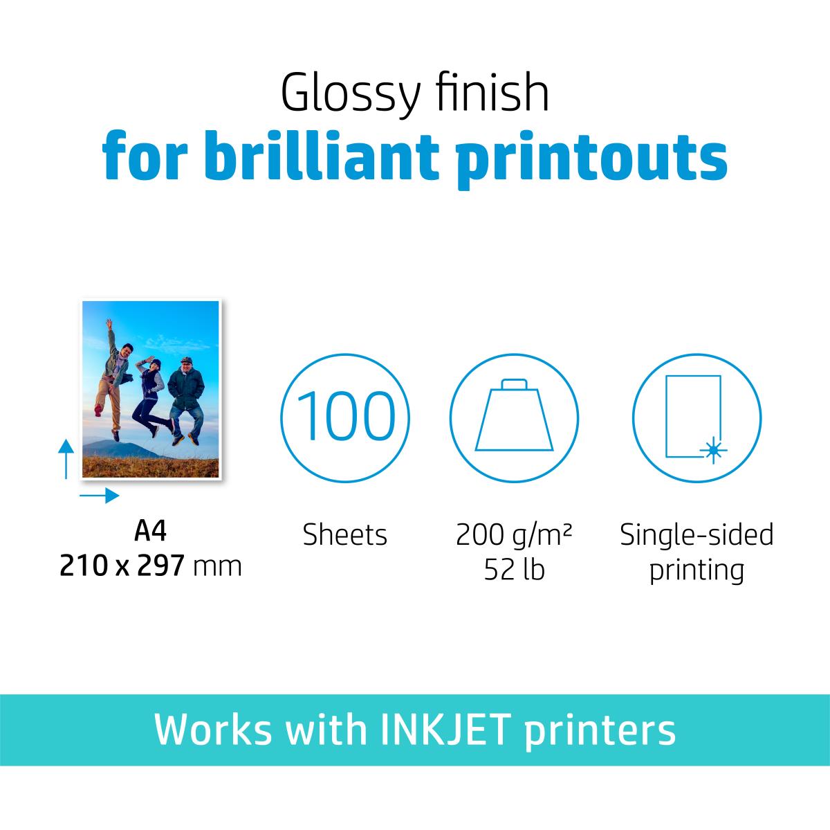 Everyday Photo Paper Semi Glossy One-sided A4 100-sheets (q2510a)