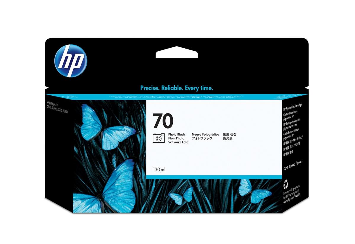 Ink Cartridge - No 70 Photo - 130ml - Black With Vivera Ink