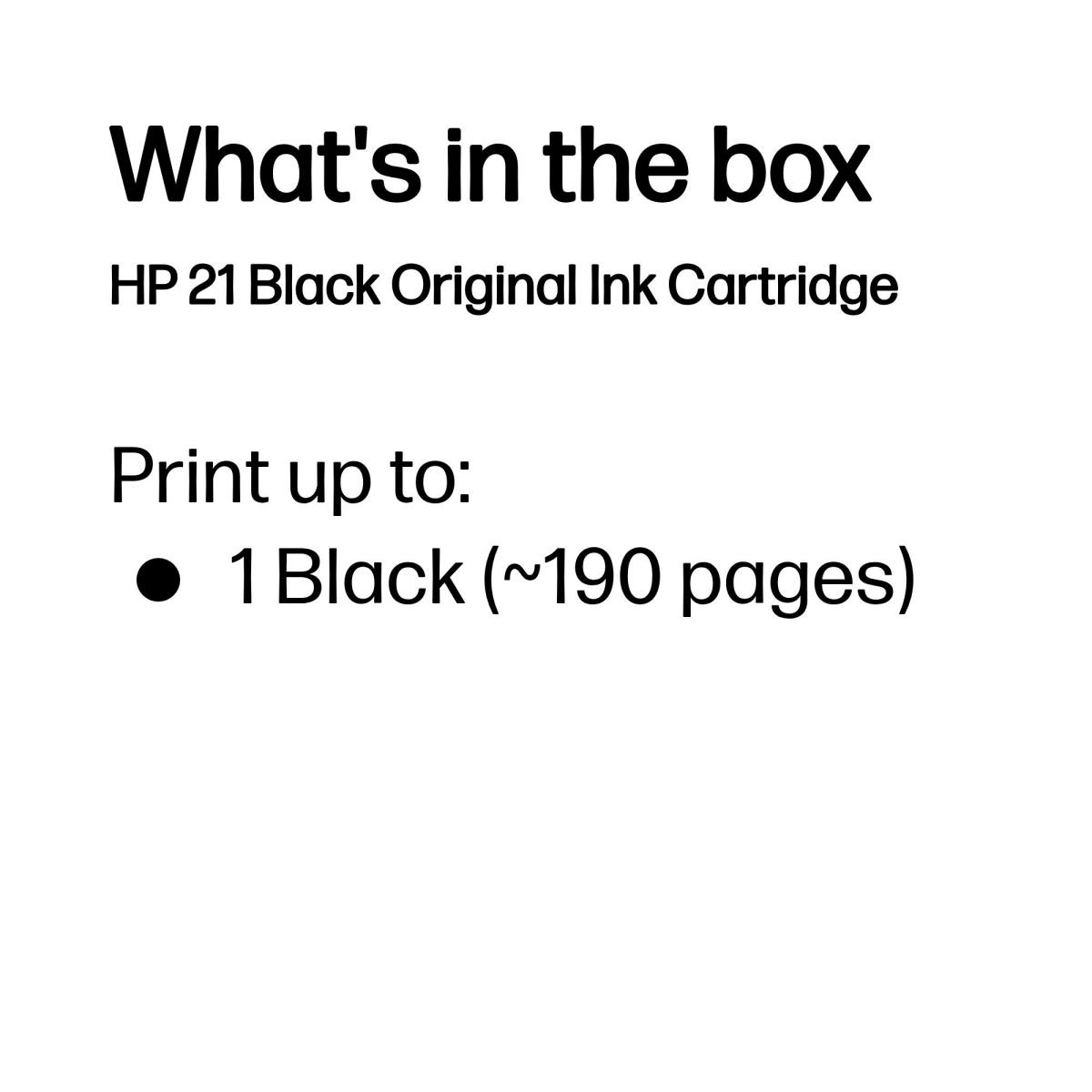 Ink Cartridge - No 21 - 5ml - Black