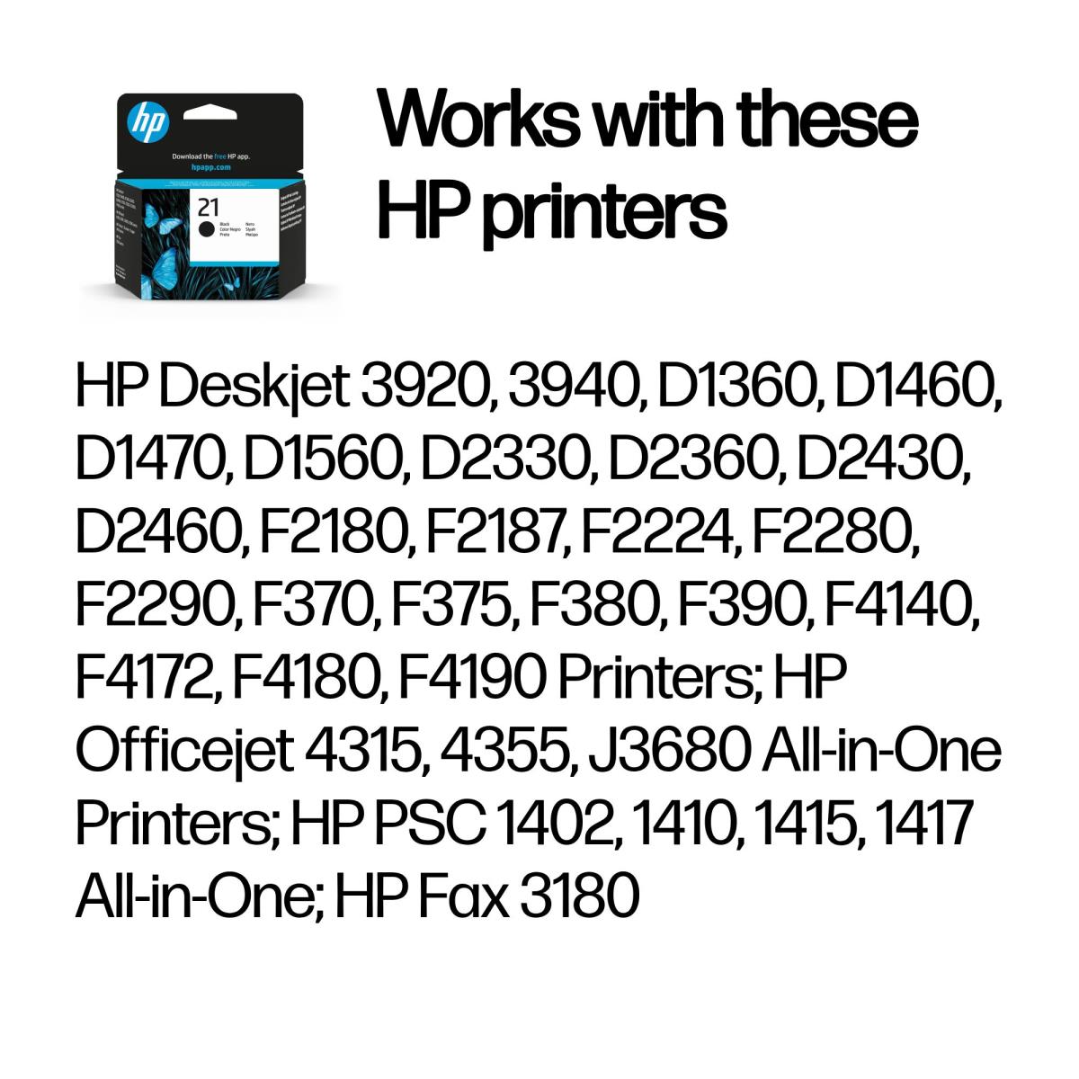 Ink Cartridge - No 21 - 5ml - Black