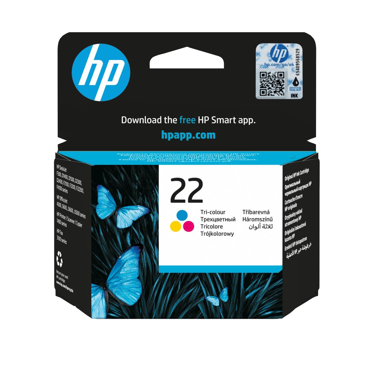 Ink Cartridge - No 22 - 5ml - Tri-color -Blister