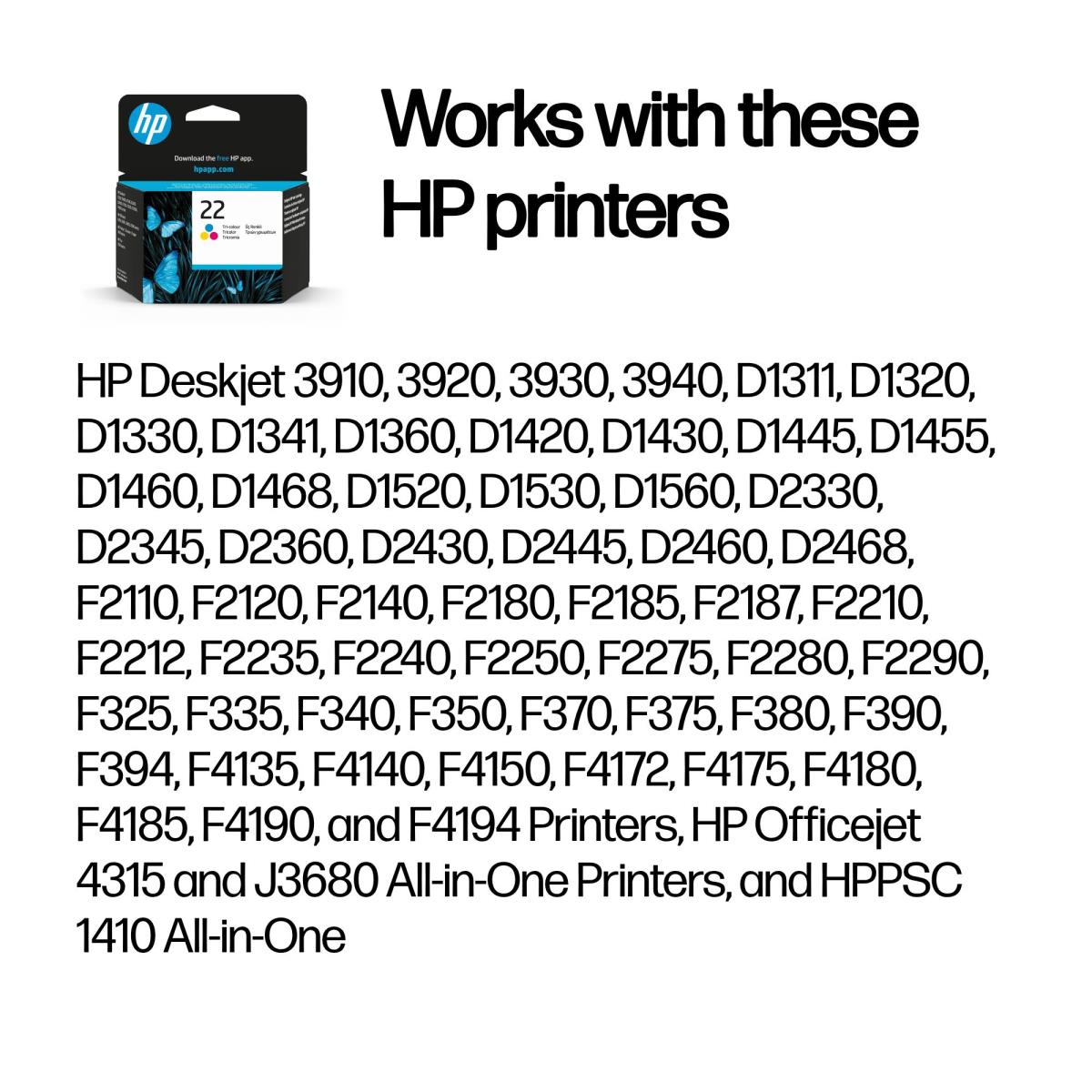 Ink Cartridge - No 22 - 5ml - Tri-color -Blister