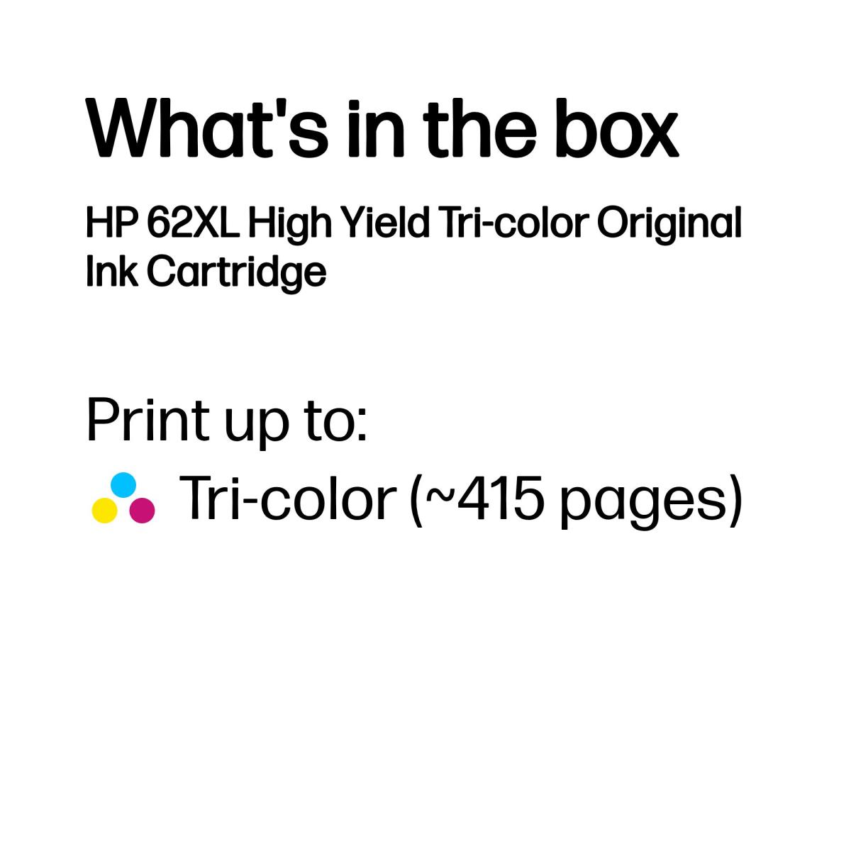Ink Cartridge - NO 62xl - 415 Pages - Tri-color - Blister