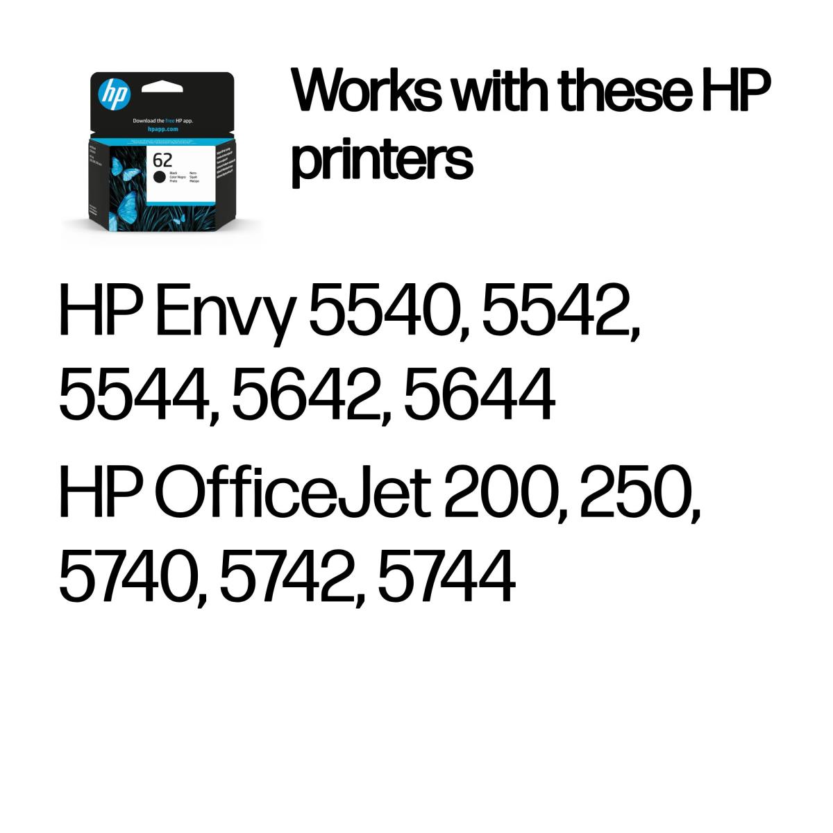 Ink Cartridge - No 62 - 200 Pages - Black