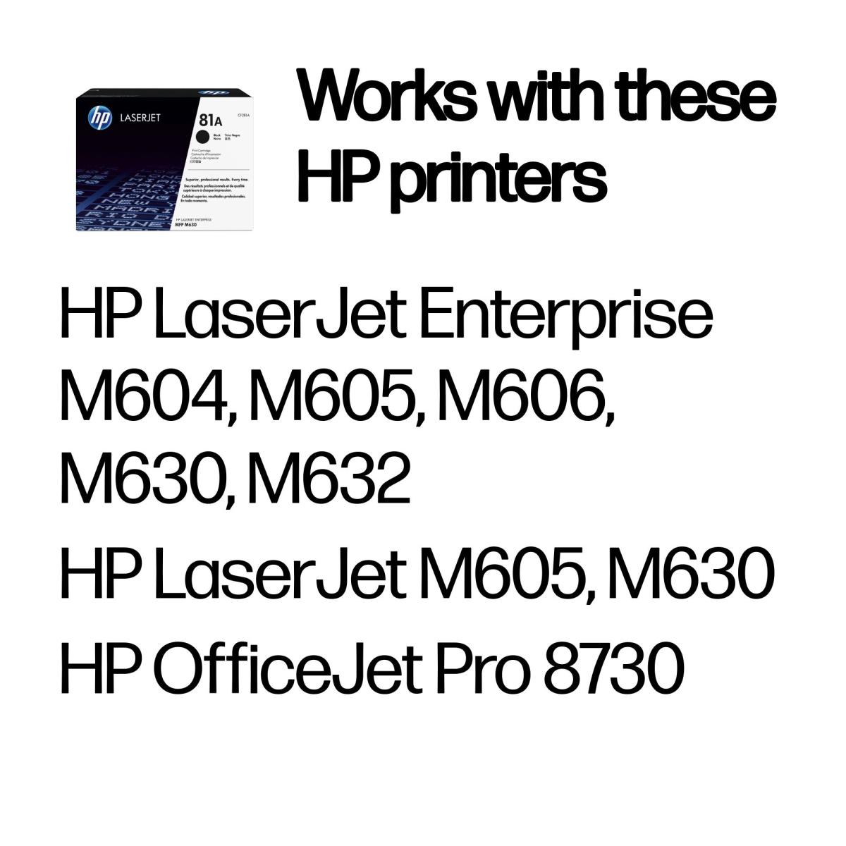 Toner Cartridge - No 81A - 10.5k Pages - Black