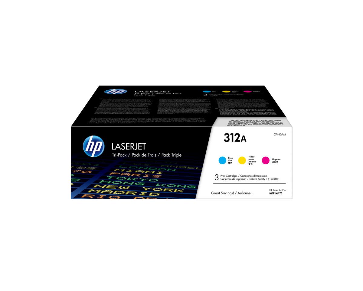 Toner Cartridge - No 312A - CMY - Triple Pack