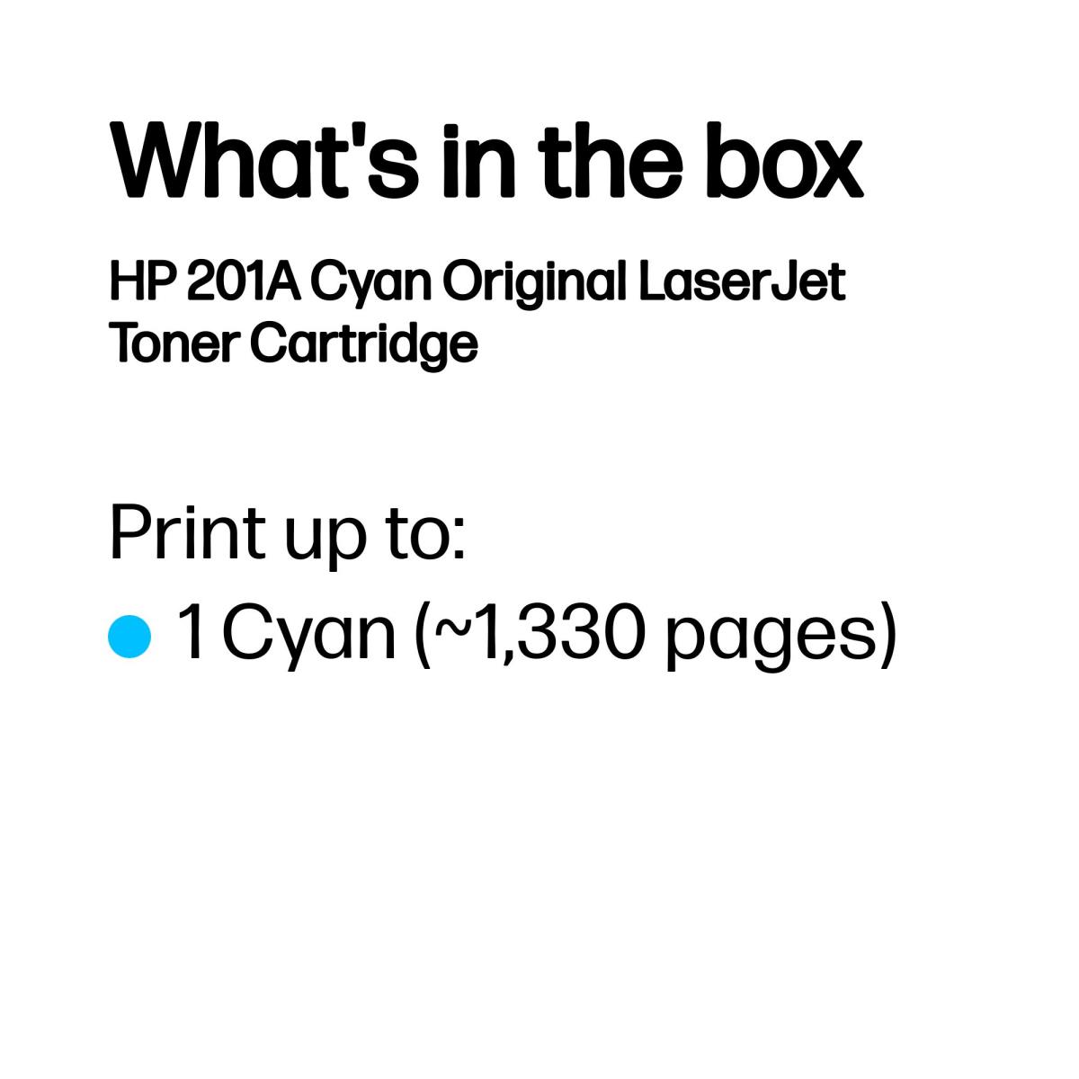 Toner Cartridge - No 201A - 1400 Pages - Cyan
