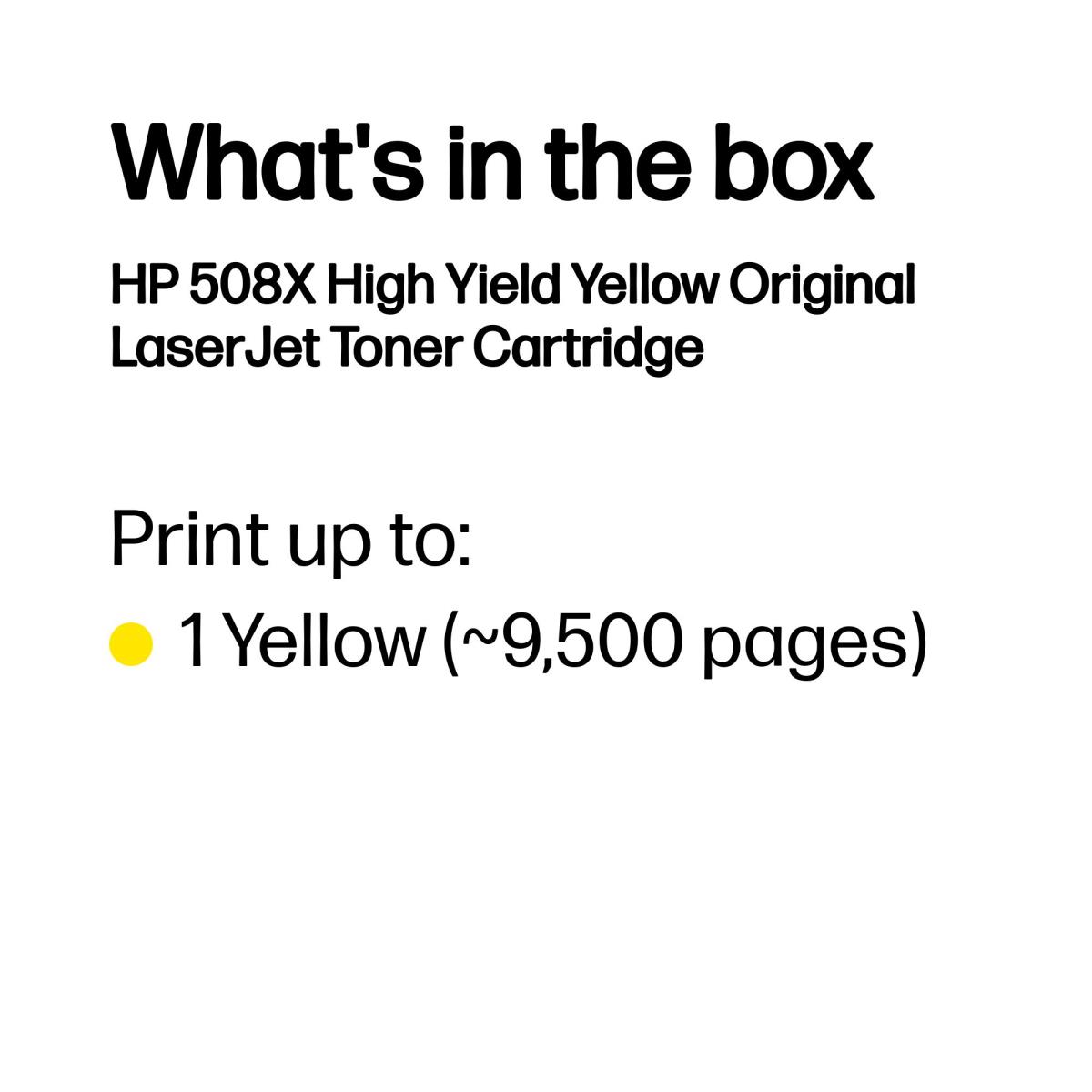 Toner Cartridge - No 508X - 9.5k Pages - Yellow