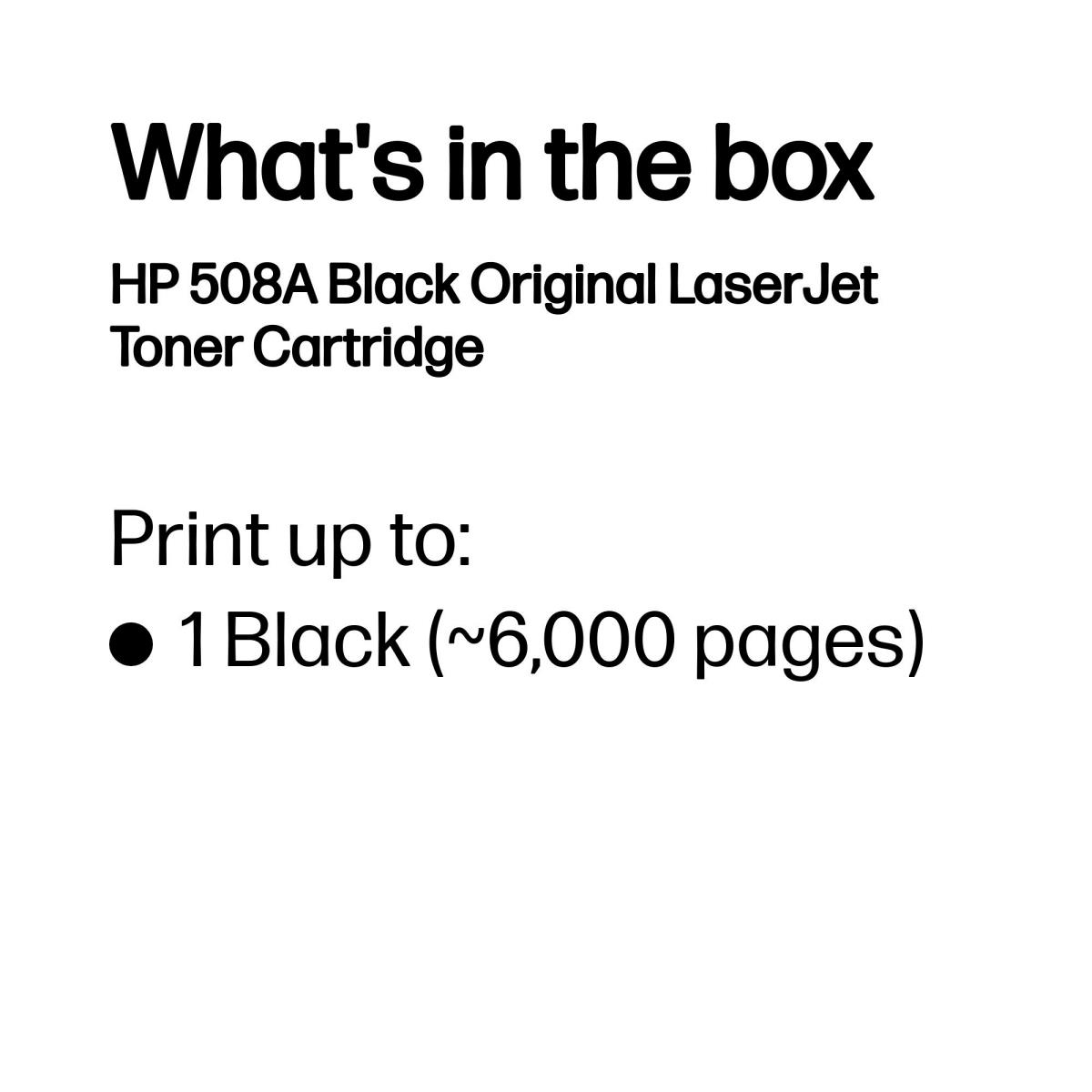 Toner Cartridge - No 508A - 6k Pages - Black