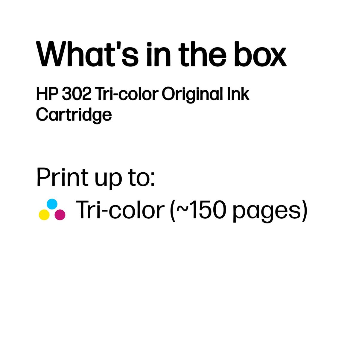 Ink Cartridge - NO 302 - 165 Pages - Tri-color