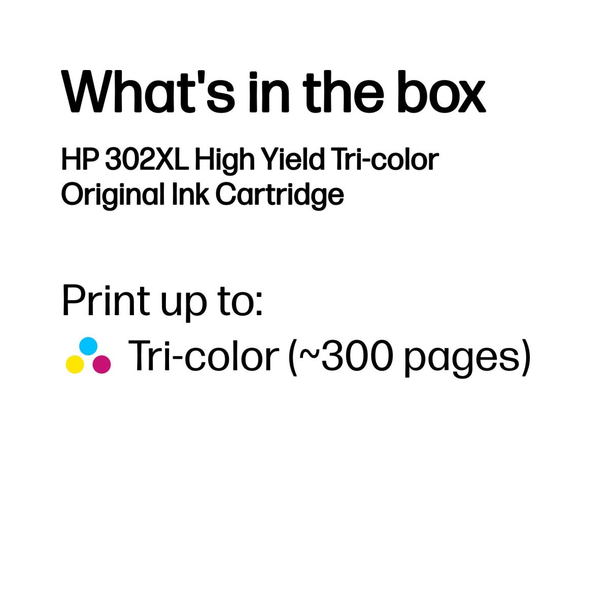 Ink Cartridge - No 302XL - 330 Pages - CMY - Blister